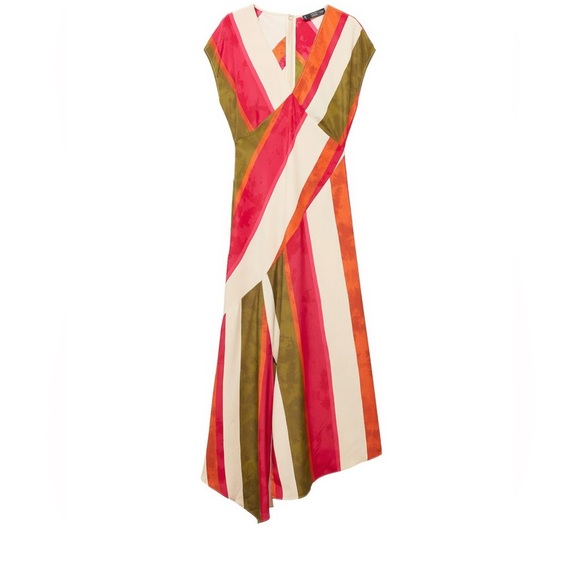 Mango Striped Midi Dress – Size Medium (US 6) brand new - Picture 4 of 15